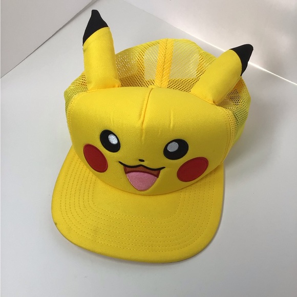 Yellow Pikachu snap back Cap, official Pokémon hat - Picture 1 of 5